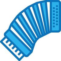 accordeon muziek- musical instrument - blauw icoon vector