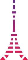 tokyo toren Japan japanners mijlpaal - solide helling icoon vector
