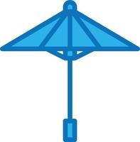 wagasa paraplu regen regenachtig Japan - blauw icoon vector