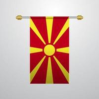Macedonië hangende vlag vector