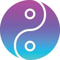 yin yang tao zen China religieus - helling solide icoon vector