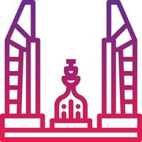 democratie monument Thailand mijlpaal Bangkok - helling icoon vector