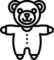 pluche beer teddy baby accessoires - schets icoon vector