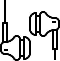 oortelefoon geluid muziek- computer medeplichtig - schets icoon vector