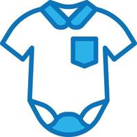 bodysuit kleren pasgeboren baby accessoires - blauw icoon vector