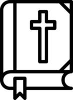 Bijbel boek religie Christus halloween - schets icoon vector