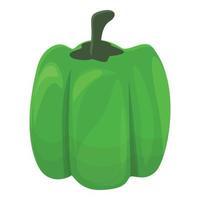 vitamine groen paprica icoon, tekenfilm stijl vector