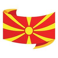 ontdekking vlag icoon tekenfilm vector. noorden Macedonië vector