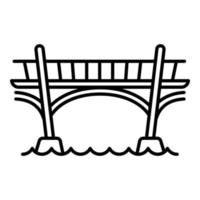 brug icoon, schets stijl vector