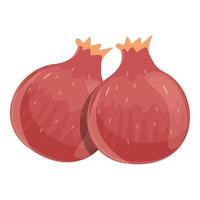 Turks granaatappel icoon, tekenfilm stijl vector
