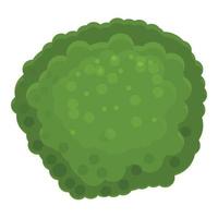 groen broccoli icoon, tekenfilm stijl vector