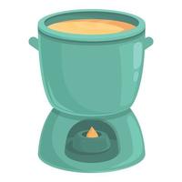 fijnproever fondue icoon tekenfilm vector. kaas voedsel vector