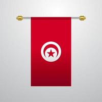 Tunesië hangende vlag vector