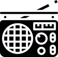 radio muziek- musical instrument - solide icoon vector