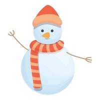 katoen sjaal sneeuwman icoon tekenfilm vector. Kerstmis Mens vector