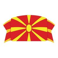 Macedonië embleem icoon tekenfilm vector. nationaal ronde vector