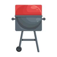 bbq rood rooster icoon tekenfilm vector. koken voedsel vector