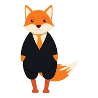 zakenman vos icoon, tekenfilm stijl vector