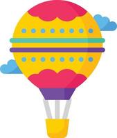 ballon heet lucht rijden vermaak - vlak icoon vector