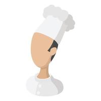 chef koken avatar tekenfilm icoon vector