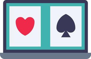 online kaarten casino het gokken poker - vlak icoon vector