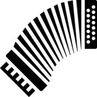 accordeon muziek- musical instrument - solide icoon vector