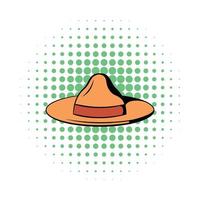 hoed icoon in comics stijl vector