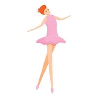 ballerina icoon, tekenfilm stijl vector