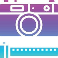 camera foto film afbeelding creatief - solide helling icoon vector