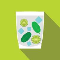 caipirinha cocktail drinken icoon, vlak stijl vector