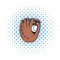 basketbal handschoen icoon, comics stijl vector