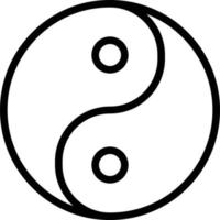 yin yang tao zen China religieus - schets icoon vector