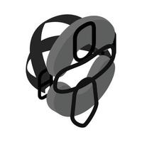 beschermend masker voor basketbal isometrische 3d icoon vector