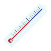 binnen- thermometer icoon, vlak stijl vector