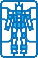 figuur model- Japan japanners tekenfilm - blauw icoon vector