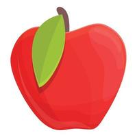 eiwit rood appel icoon, tekenfilm stijl vector