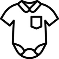 bodysuit kleren pasgeboren baby accessoires - schets icoon vector