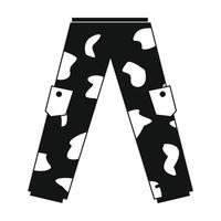 camouflage broek gemakkelijk icoon vector