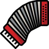 accordeon muziek- musical instrument - gevulde schets icoon vector