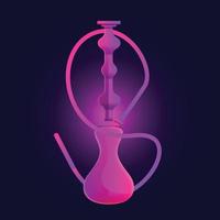 roze hookah icoon, tekenfilm stijl vector