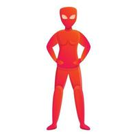 rood superheld icoon, tekenfilm stijl vector