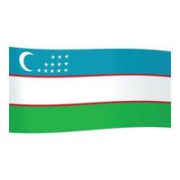 nationaal vlag dag icoon tekenfilm vector. Oezbekistan vlag vector