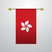 Hongkong hangende vlag vector