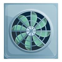 rotor ventilator ventilatie icoon, tekenfilm stijl vector