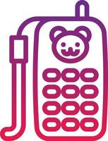 mobiel speelgoed- telefoon baby accessoires - helling icoon vector