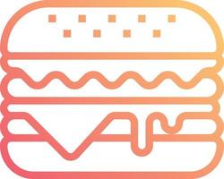 Hamburger brood voedsel Fast food - helling icoon vector