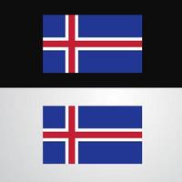 IJsland vlag banier ontwerp vector