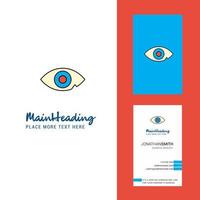 oog creatief logo en bedrijf kaart verticaal ontwerp vector