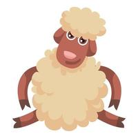 grappig schapen icoon, tekenfilm stijl vector