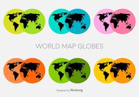 Vector Colorful World Map Icons